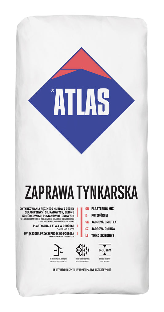 ATLAS PLASTERING MIX traditional cement plaster 25KG
